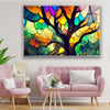 Stained Life of Tree Decor Tempered Glass Wall Art
