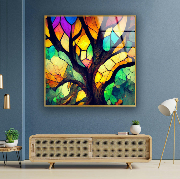 Stained Tree of Life Decor Glass Wall Art Glass Printing Wall Art, Print photos on glass