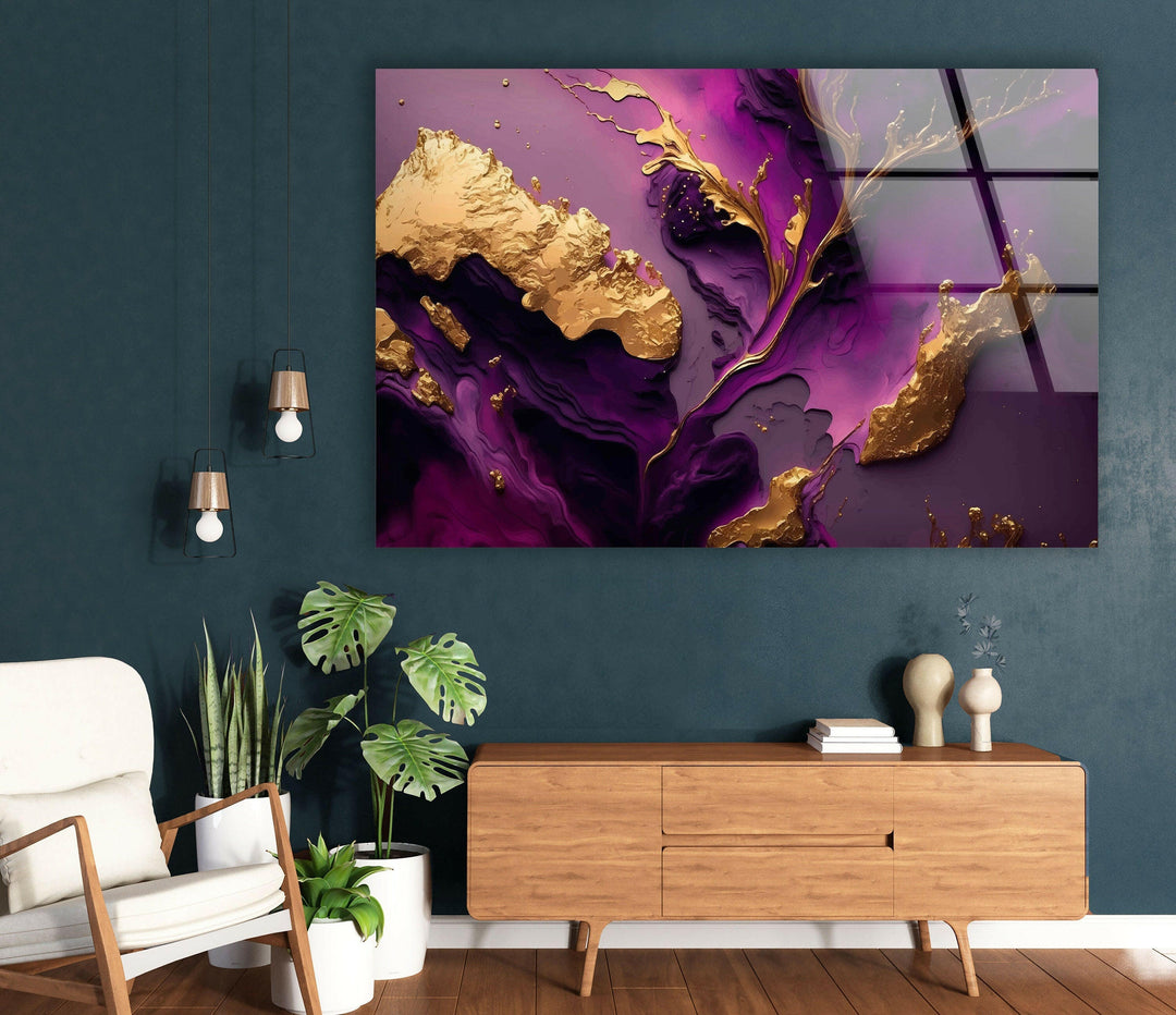 Abstract Glass Artwork for Modern Decor