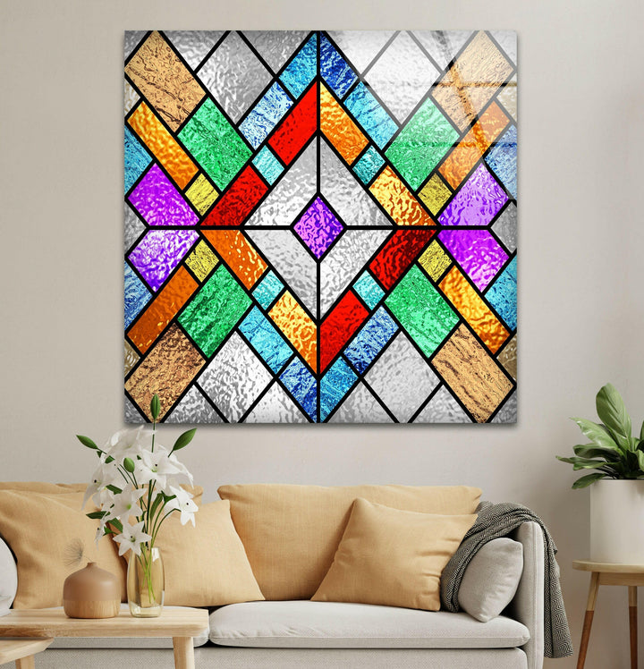 Stained Colored Window Glass Wall Art glass art painting, glass art for the Wall