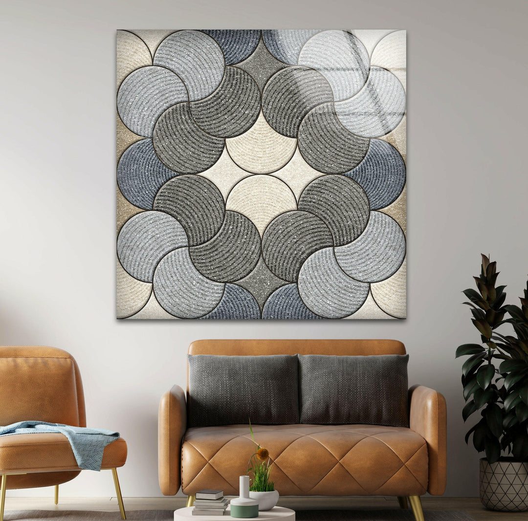 Mosaic Grey Glass Wall Art stained glass wall art, stained glass wall decor