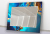 Abstract Tempered Glass Wall Mirror
