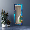 Abstract Tempered Glass Wall Mirror