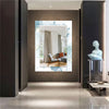 Abstract Tempered Glass Wall Mirror