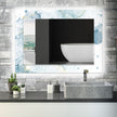 Abstract Tempered Glass Wall Mirror
