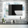 Abstract Tempered Glass Wall Mirror