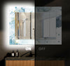 Abstract Tempered Glass Wall Mirror