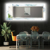 Abstract Tempered Glass Wall Mirror
