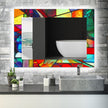 Stained Tempered Glass Wall Mirror