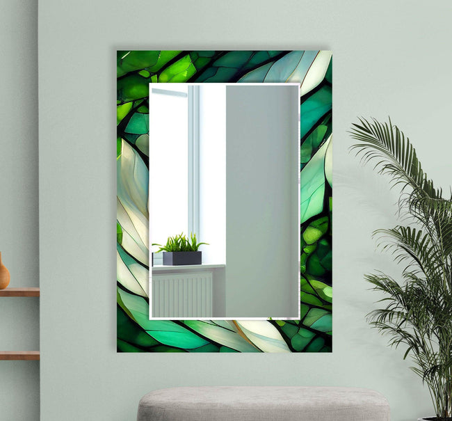 Stained Tempered Glass Wall Mirror
