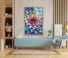 Floral Stained Tempered Glass Wall Art