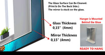 Abstract Tempered Glass Wall Mirror