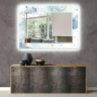 Abstract Tempered Glass Wall Mirror