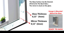 Abstract Tempered Glass Wall Mirror