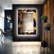 Abstract Tempered Glass Wall Mirror