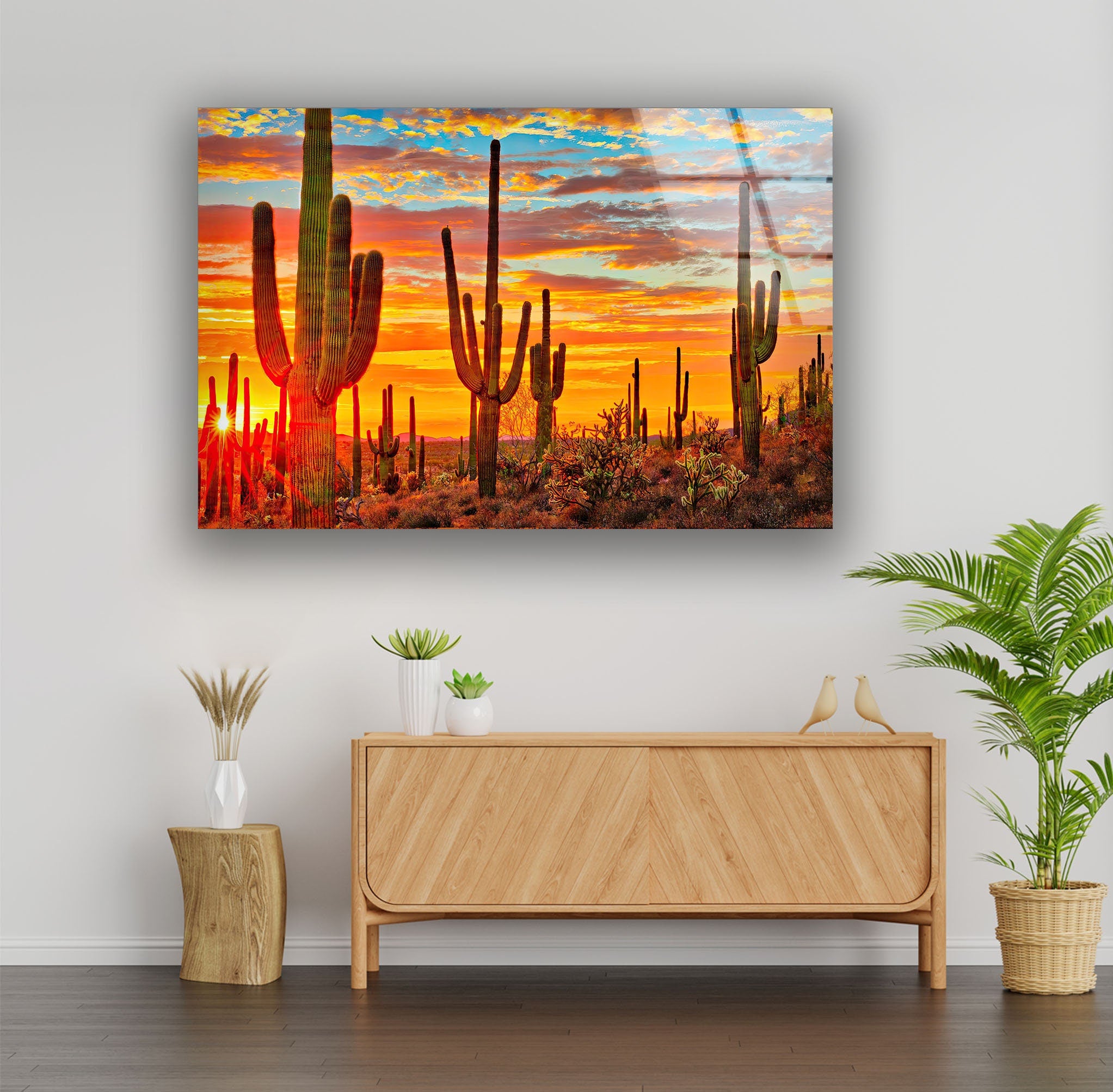 Sonoran Desert Arizona Tempered Glass Wall Art