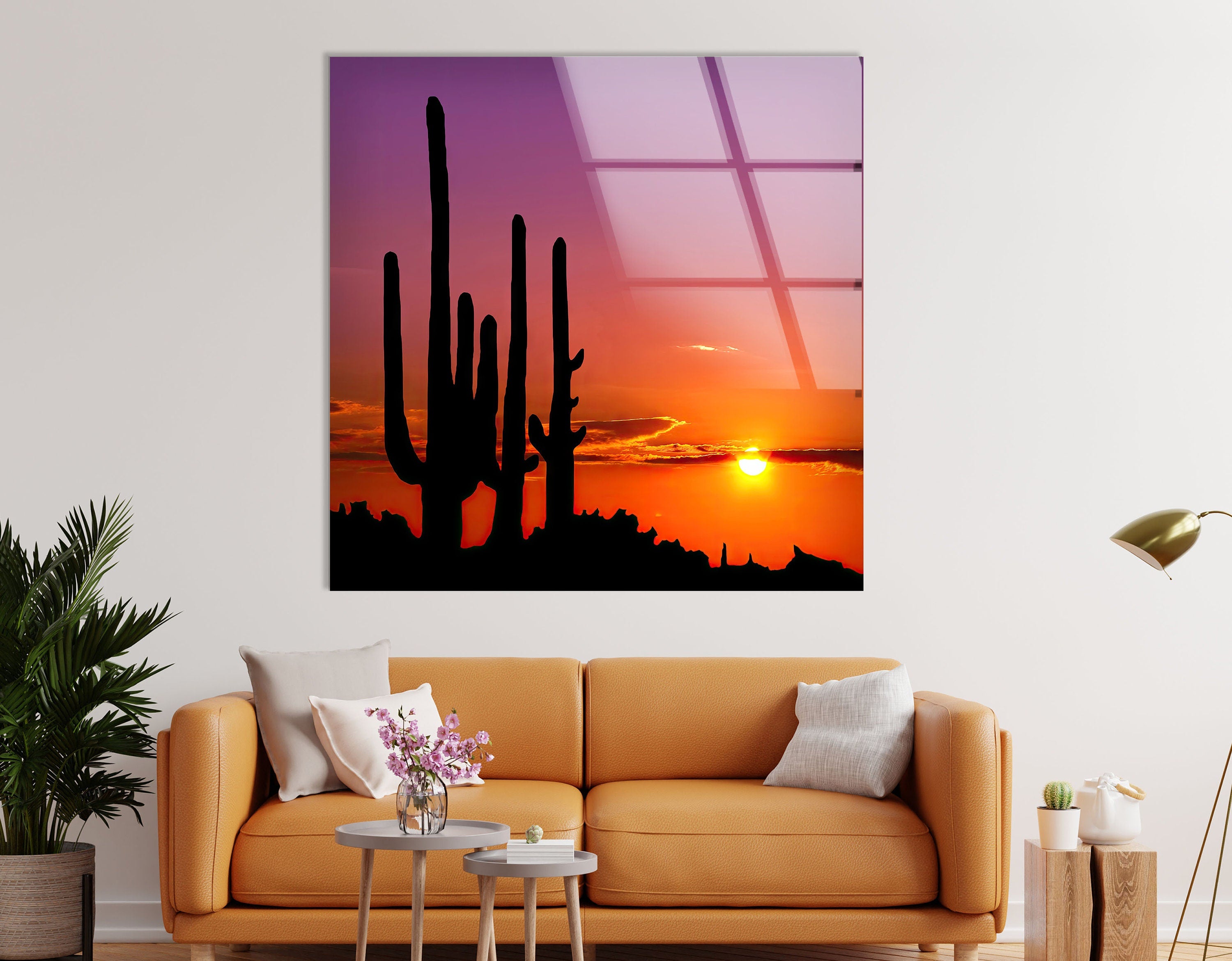 Sonoran Desert Phoenix Arizona Tempered Glass Wall Art