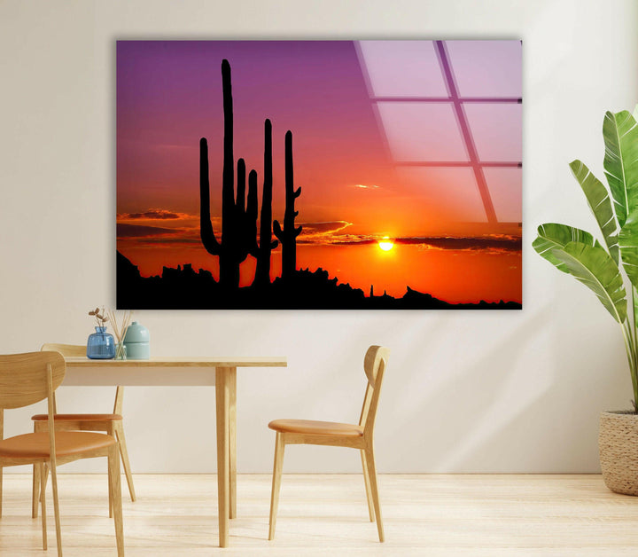 Sonoran DeSonoran Desert Phoenix Arizona Glass Wall Art, Glass Printing Wall Art, Print photos on glass