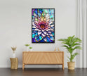 Floral Stained Tempered Glass Wall Art