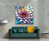 Floral Stained Tempered Glass Wall Art