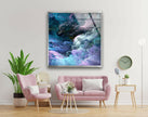 Fractal Abstract Tempered Glass Wall Art