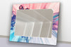 Abstract Tempered Glass Wall Mirror