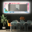 Abstract Tempered Glass Wall Mirror