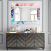 Abstract Tempered Glass Wall Mirror