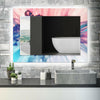 Abstract Tempered Glass Wall Mirror