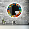 Stained Tempered Glass Wall Mirror
