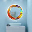Stained Tempered Glass Wall Mirror
