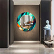 Stained Tempered Glass Wall Mirror