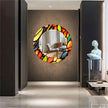Stained Tempered Glass Wall Mirror