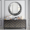 Abstract Tempered Glass Wall Mirror