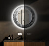 Abstract Tempered Glass Wall Mirror