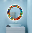 Stained Tempered Glass Wall Mirror