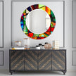 Stained Tempered Glass Wall Mirror