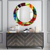 Stained Tempered Glass Wall Mirror
