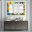 Stained Tempered Glass Wall Mirror