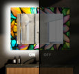 Stained Tempered Glass Wall Mirror