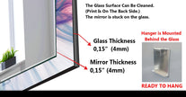 Abstract Tempered Glass Wall Mirror
