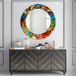 Stained Tempered Glass Wall Mirror