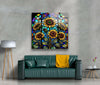 Sunflower Stained Window Tempered Glass Wall Art