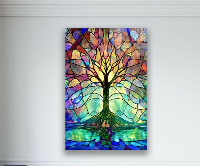 Flower Tempered Glass Wall Art