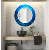 Abstract Tempered Glass Wall Mirror