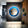 Abstract Tempered Glass Wall Mirror