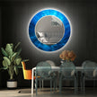 Abstract Tempered Glass Wall Mirror