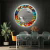 Stained Tempered Glass Wall Mirror