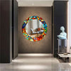 Stained Tempered Glass Wall Mirror