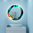 Stained Tempered Glass Wall Mirror